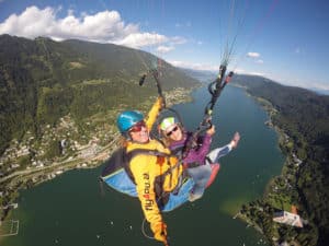 Tandemfliegen Kärnten - Flugroute von der Gerlitzen am Ossiacher See