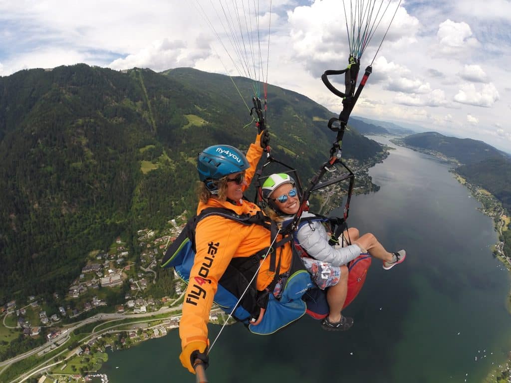 Tandemsprung über den Ossiacher See in Kärnten - fly4you